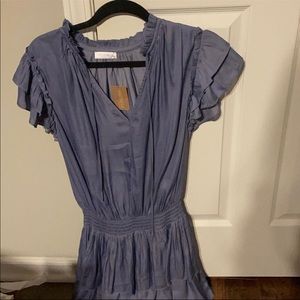 Vestibule blueish purple dress.